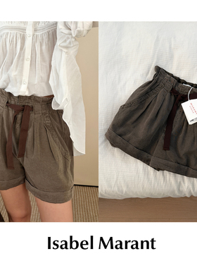CETTCE 现货 Isabel Marant 棉质腰部褶皱A字抽绳卷边短裤 Nirma