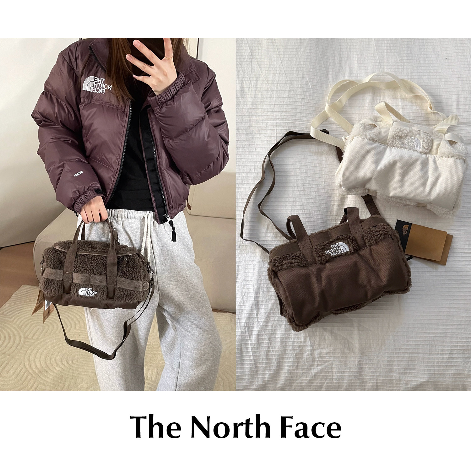 CETTCE 现货 The North Face 北面迷你绒面单肩包手提包Base Camp图片