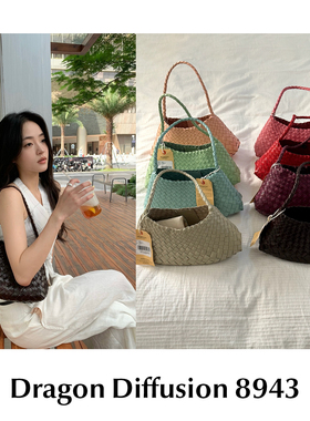 CETTCE 现货 Dragon Diffusion 牛皮手工编织腋下手提包 8943