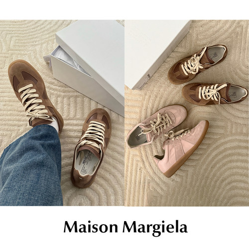 CETTCE 现货 Maison Margiela 马吉拉低帮圆头平底拼接德训鞋