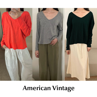 慵懒纯色宽松长袖 CETTCE sonoma合集 法式 Vintage 现货 American