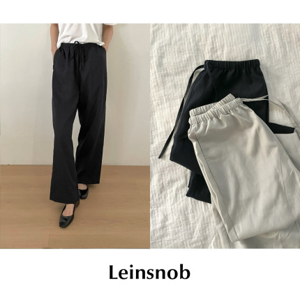 CETTCE 现货 Leinsnob 抽绳莱赛尔宽松直筒休闲裤