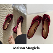 芭蕾鞋 CETTCE Margiela 马吉拉tabi红丝绒低跟分趾鞋 现货 Maison