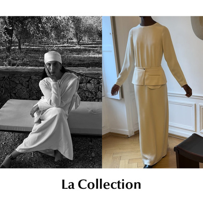 CETTCE 现货 La Collection 真丝长袖中长袖连衣裙 腰封 Beatrice