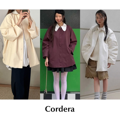 CETTCE 现货 Cordera 复古勾花领百搭气球廓形中长款宽松外套夹克