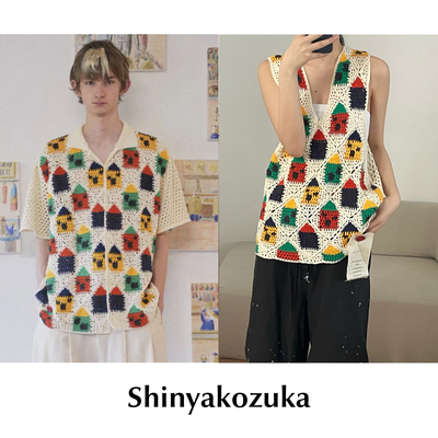 【SALE】CETTCE 现货 Shinyakozuka 镂空针织背心短袖开衫上衣