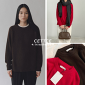 Park 圆领羊绒羊毛混纺毛衣针织衫 现货 Mijeong SALE CETTCE