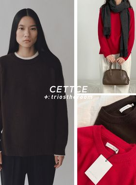 【SALE】CETTCE 现货 Mijeong Park 圆领羊绒羊毛混纺毛衣针织衫