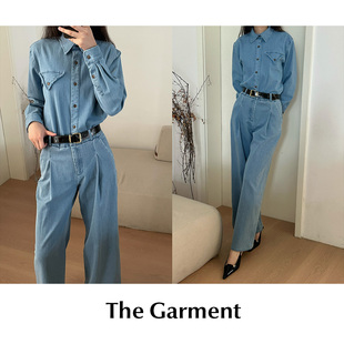 现货 CETTCE SALE 牛仔阔腿裤 Garment 复古做旧牛仔衬衫 The