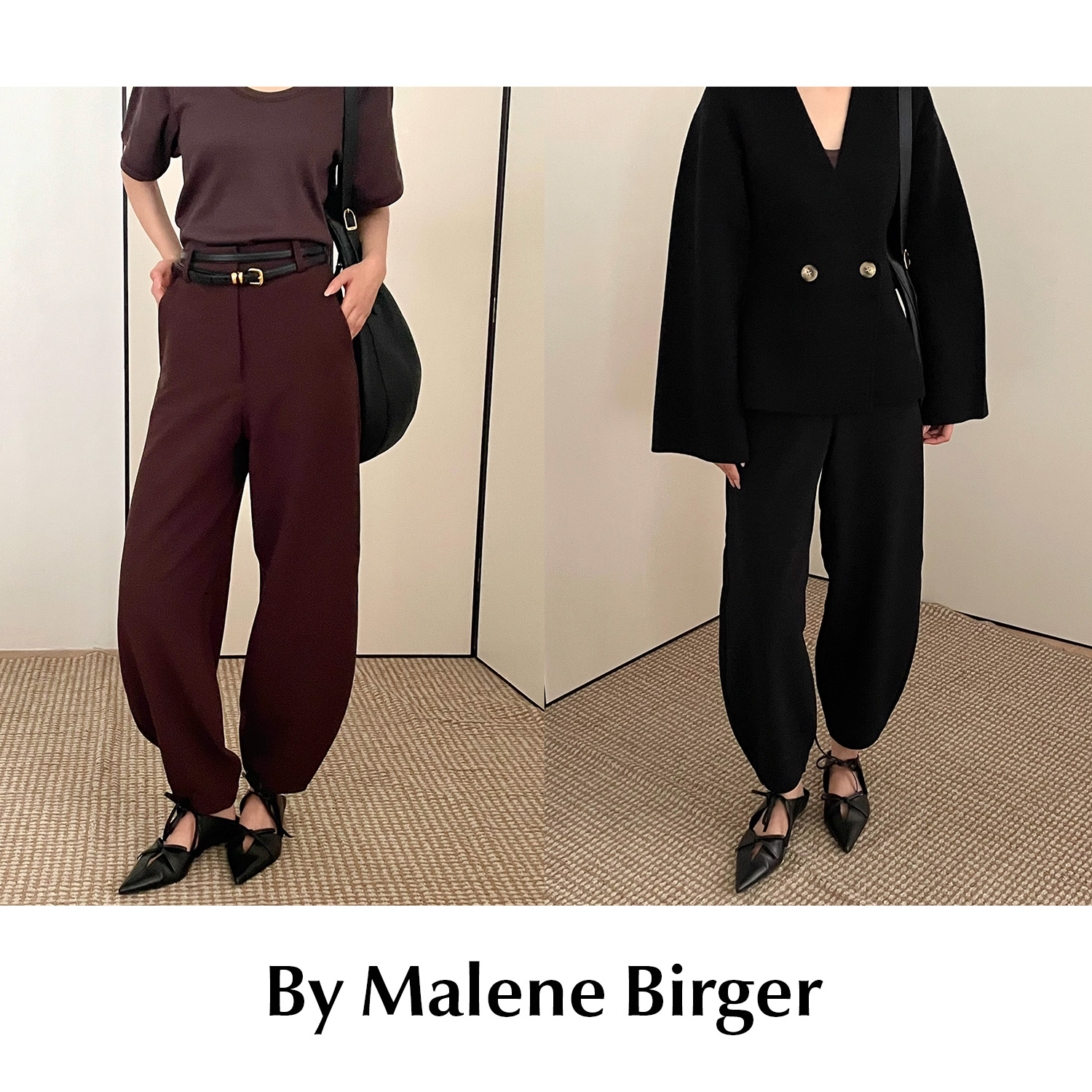 CETTCE 现货 By Malene Birger 极简锥形宽松carlien休闲裤弯刀裤