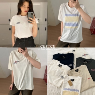纯棉刺绣Logo印花多色短袖 T恤合集 A.P.C. 现货 SALE CETTCE