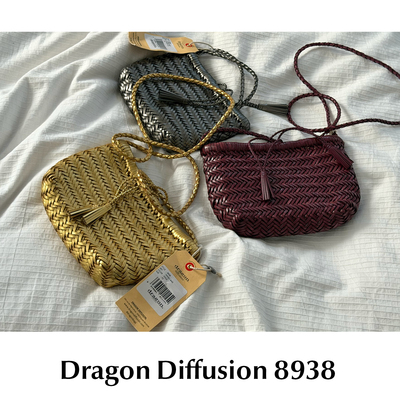 CETTCE 现货 Dragon Diffusion 牛皮编织水桶包单肩斜挎包 8938