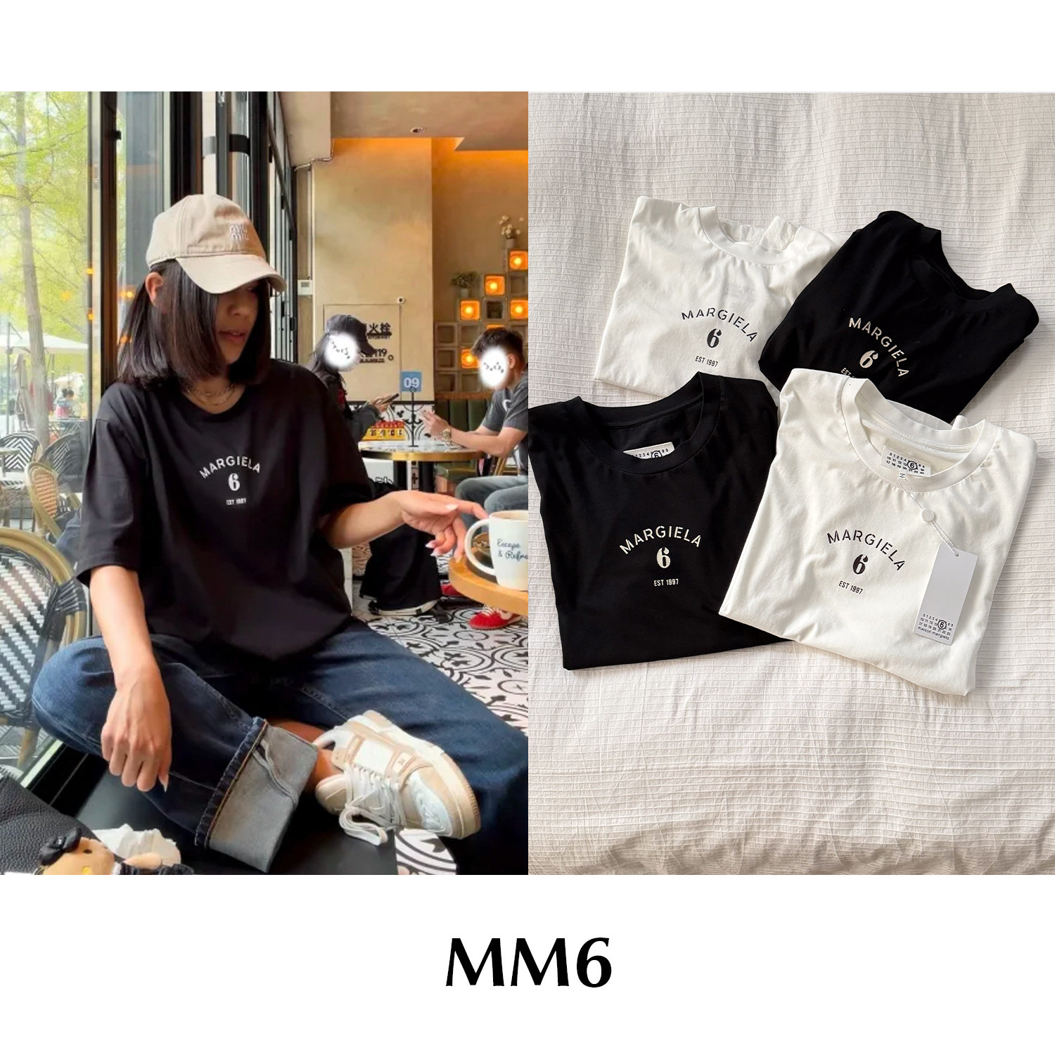 CETTCE 现货 Maison Margiela MM6 数字logo印花圆领短袖T恤上衣
