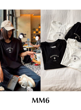 CETTCE 现货 Maison Margiela MM6 数字logo印花圆领短袖T恤上衣