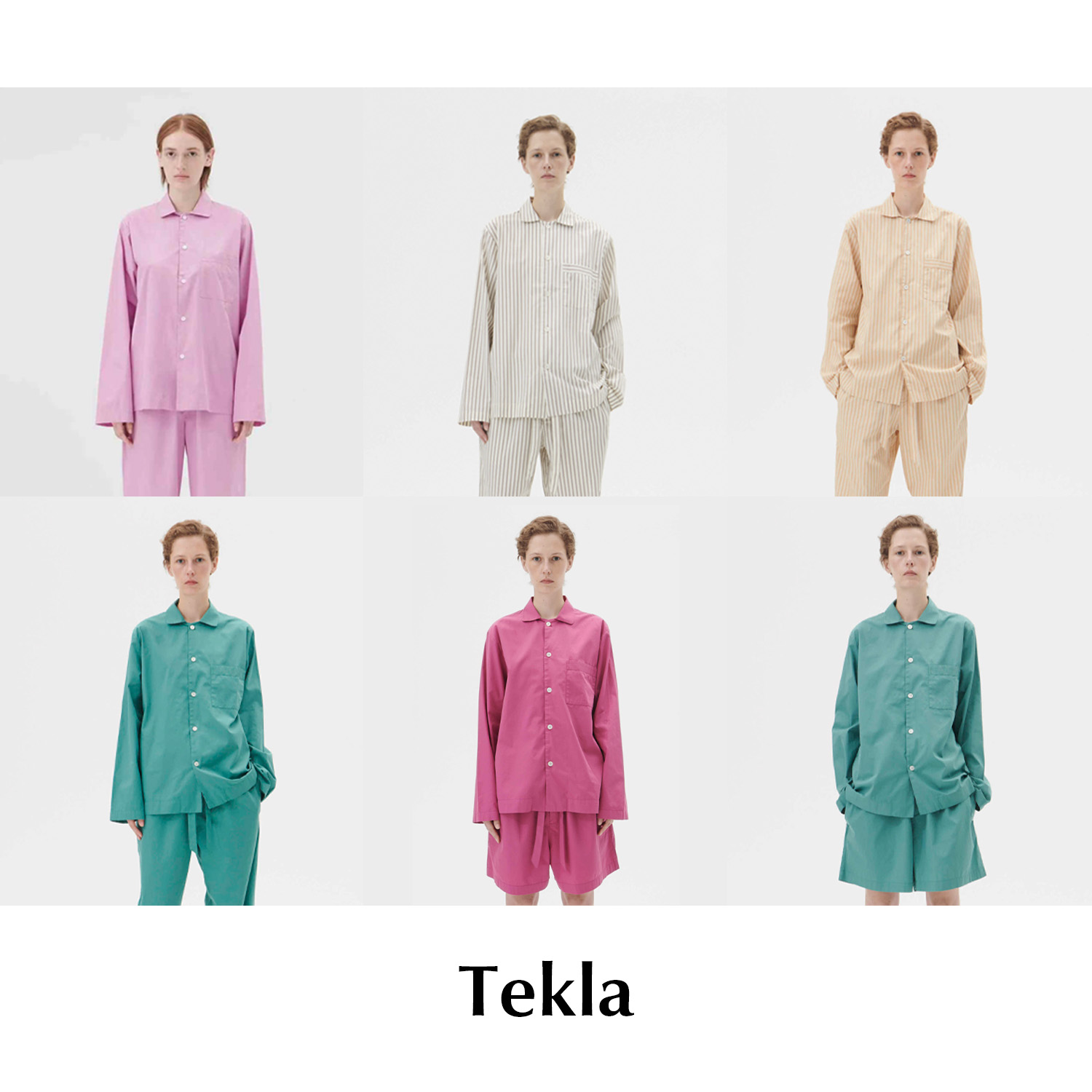 【SALE】CETTCE 现货 Tekla联名Birkenstock丹麦条纹衬衫睡衣睡裤