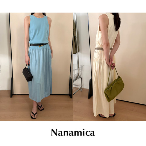 【SALE】CETTCE 现货 Nanamica 棉混纺人造丝圆领长裙 Tank Top
