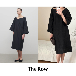现货 CETTCE The Row 连衣裙Miki 不规则船领廓形八分袖 SALE
