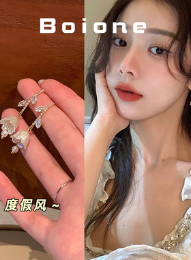 仙气海南度假风花朵耳环