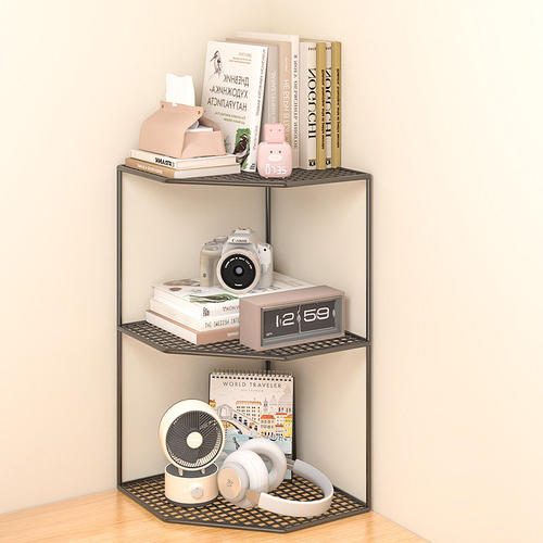 转角书架办公室收纳架桌面收纳盒学生简易展示架台面分层转角柜子