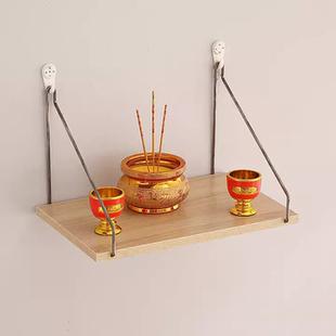 免打孔墙上壁挂式佛龛供奉台观音财神佛台香案家用挂墙香炉架子