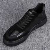 2025秋冬季 广州鞋 新款 牛皮韩版 欧货轻奢运动休闲板鞋 真皮潮流男鞋