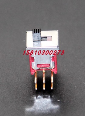 TS-7S镀金双路六脚两档正弯小型红色拨动滑动开关5F台湾德利威Q25