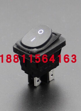16A防水开关R19台湾亮群R9D8黑色大电流4脚两档船形乒乓翘板开关