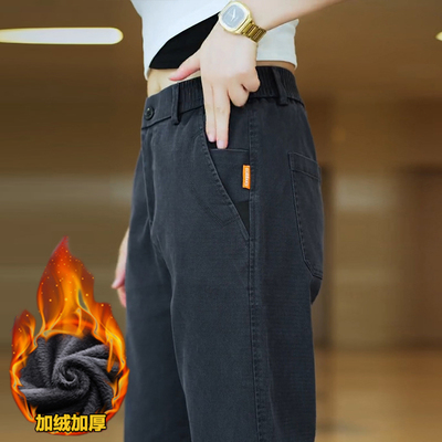 加绒加厚莱赛尔男士休闲裤宽松