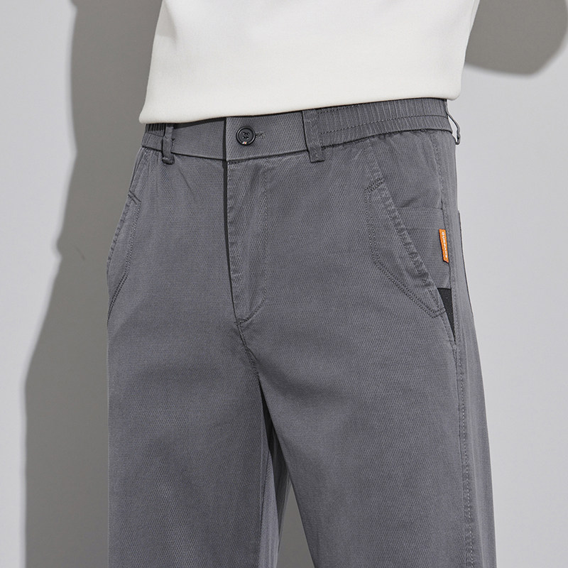 2026夏季薄款莱赛尔天丝男士休闲裤直筒宽松弹力中年运动冰丝裤男