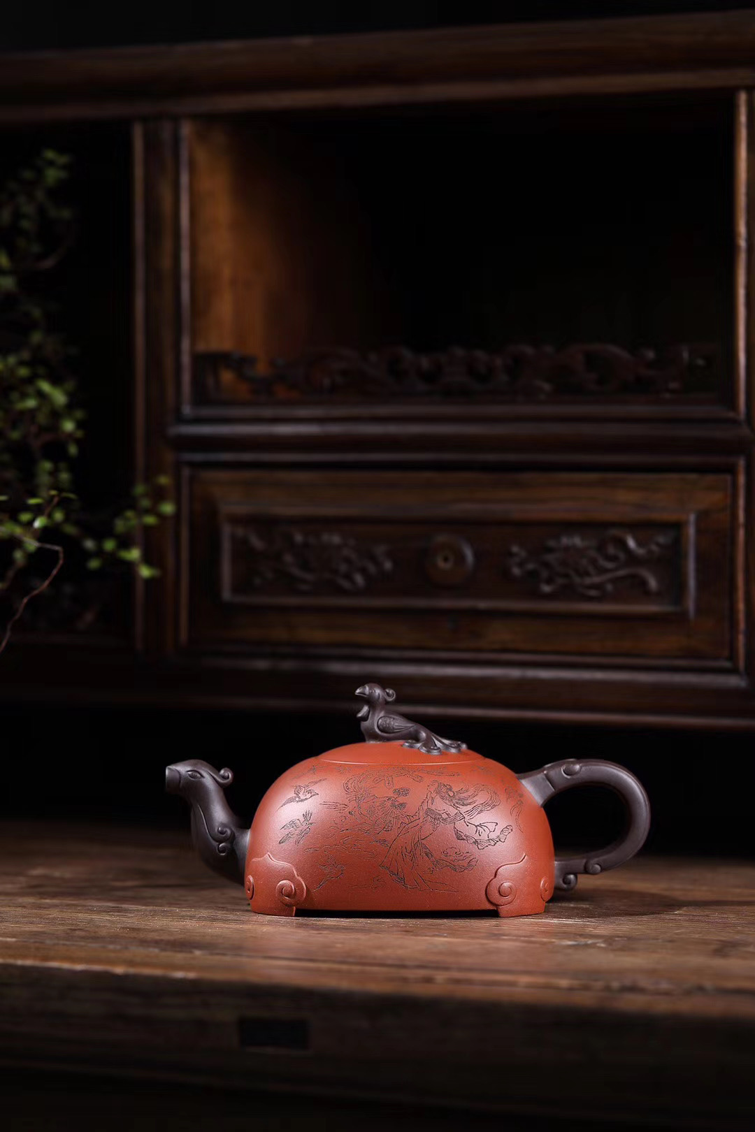 茗泽阁朱建伟百鸟朝凤宜兴紫砂壶名家纯全手工全套证书茶壶茶具