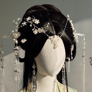 故里簪花巷原创【疏影寒】古风神女头饰魏晋风仙侠风汉服发冠额饰