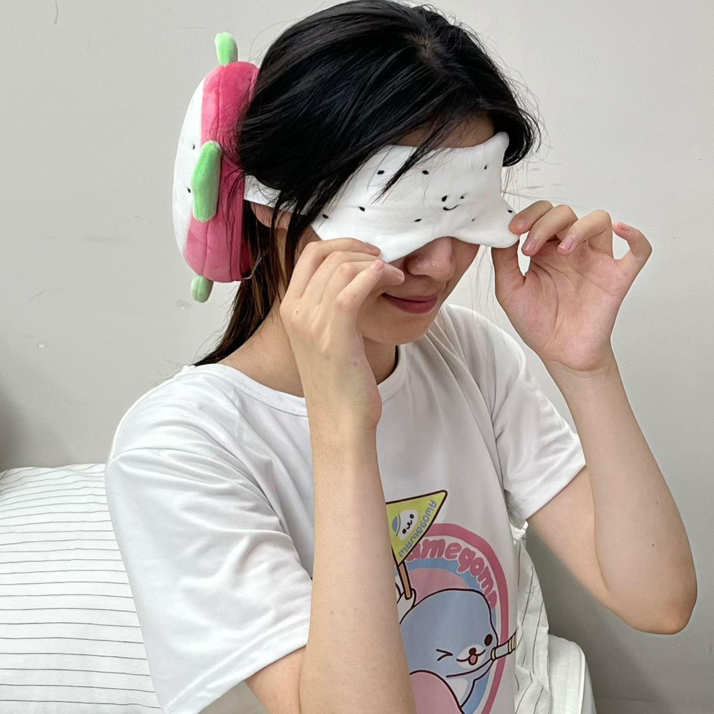 可爱卡通眼罩枕两用二合一遮光睡觉专用护眼助眠眼罩便携枕头