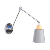 北欧客厅餐厅臂伸缩铁马卡龙装 修会所床头咖啡馆卡座长杆彩色壁灯