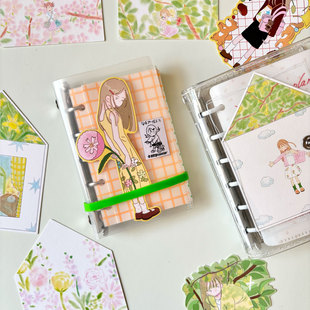 分隔页活页人物卡片手帐素材手帐本装 异形卡片 饰 李星星耶 vol.4