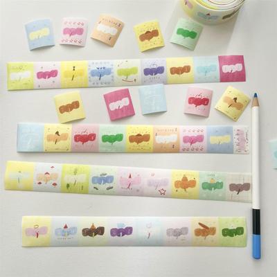 3amigos整卷2024冬季胶带手帐和纸可爱ins素材苹果接龙彩虹小象