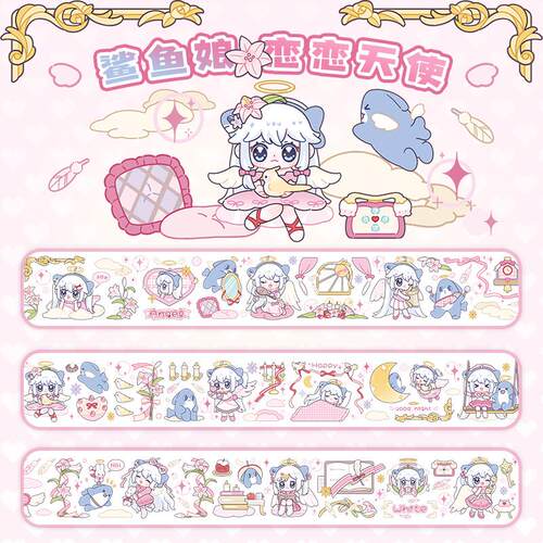 鲨鱼娘1月新品【第八弹】和纸胶带恋恋天使坏坏恶魔可爱手账拼贴