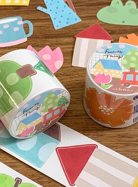 卓大王【阿卓喜欢的形状可书写胶带】手帐原创装饰百搭基础色块