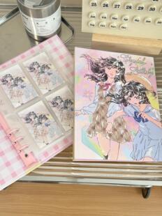 Crystallullaby原创四宫格卡册收纳册空空鼠联名小卡活页手帐贴纸