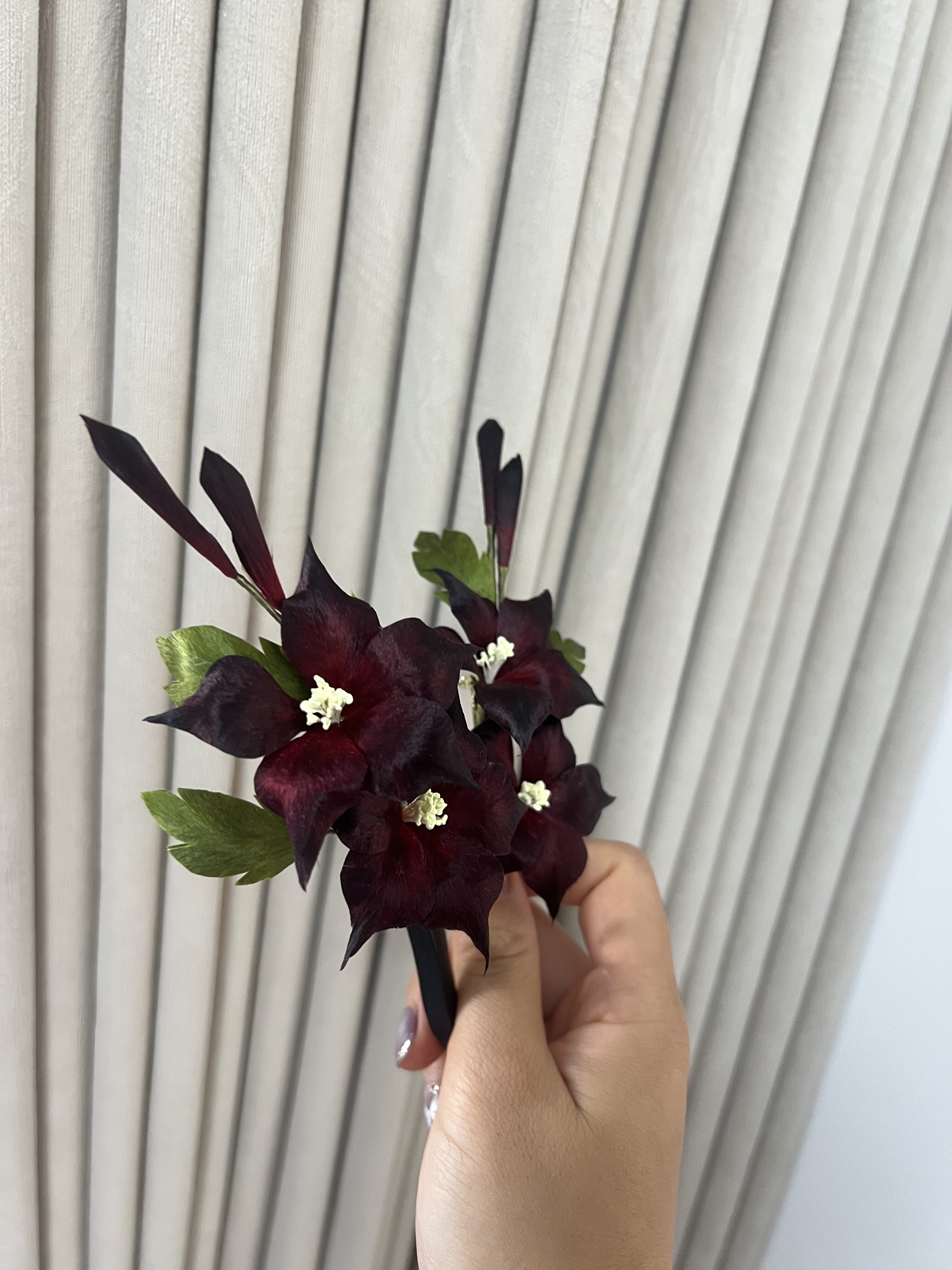 非遗绒花曼陀罗黑暗系绒花发簪发夹胸针秦彻代表花二创包邮手工