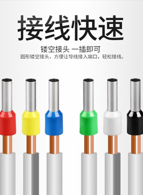 欧式端子 针形端子 VE4012 管型端子 管形接线端子 插针 E4012