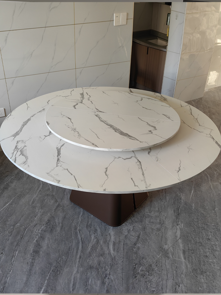 酒店餐桌对玻璃转盘带家用15大折叠圆桌面折台面桌面板圆形圆人