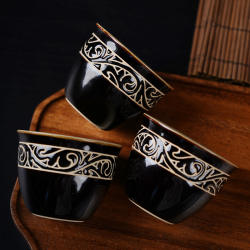 邯郸磁州窑陶瓷茶杯功夫小号主人单个品茗杯家用复古中式泡茶碗