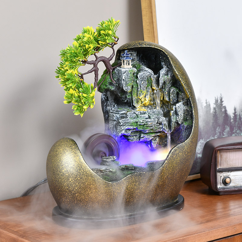 风水轮招财流水室内转运球客厅办公室桌面喷泉循环水礼品生财摆件