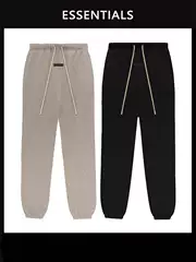 Ningbo Original Factory】Fog Kimi Essentials23Fw Men's Casual Fleece-Lined Jogger Pants Trendy Sportswear