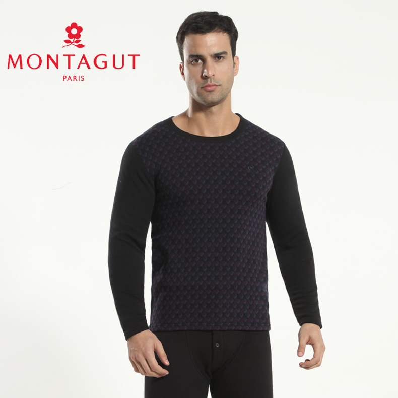 莱卡休闲印花保暖内衣新品男装