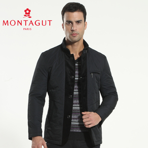 Montagut/梦特娇冬款男装商务休闲立领夹棉外套防风棉服棉衣