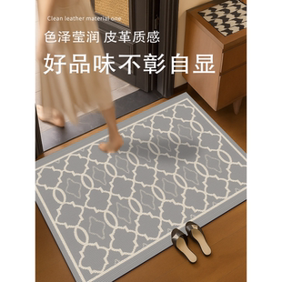 入户门地垫免洗耐家用门口新款皮革高级耐脏防滑脚垫入门地毯门垫