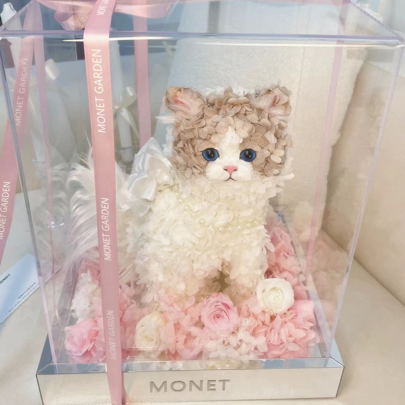 仙女猫咪永生花盒永不凋谢的真花