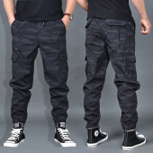 男多口袋户外休闲运动裤 裤 加绒加厚迷彩宽松束脚工装 2026春秋新款