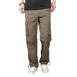 夏季户外登山裤休闲冲锋长裤速干裤男运动可脱卸两节裤多口袋裤男